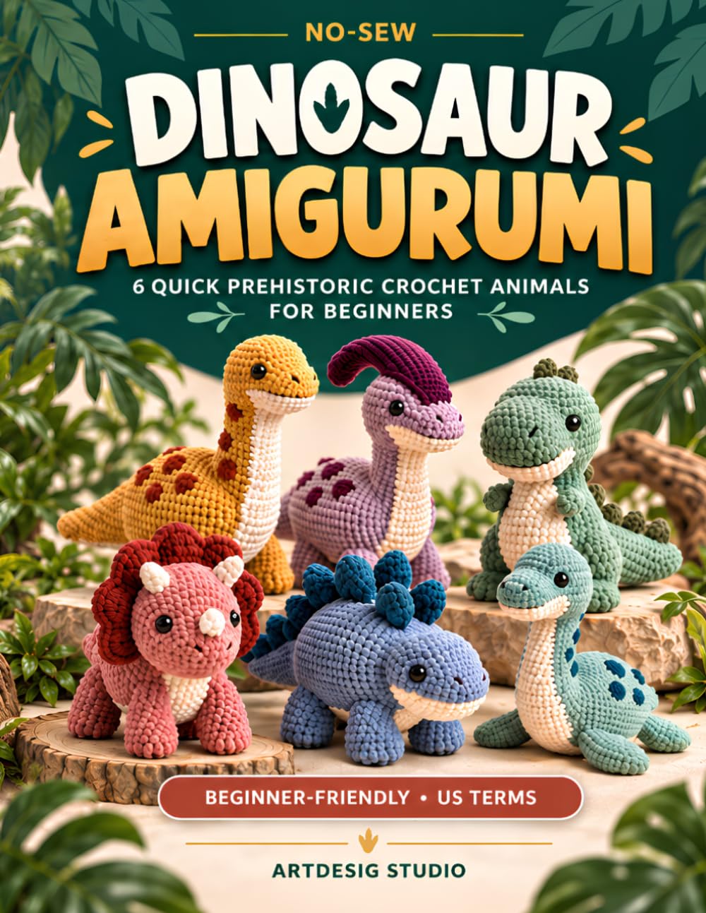 capítulo por capítulo baixar No-Sew Dinosaur Amigurumi: 6 Quick Prehistoric Crochet Animals for Beginners