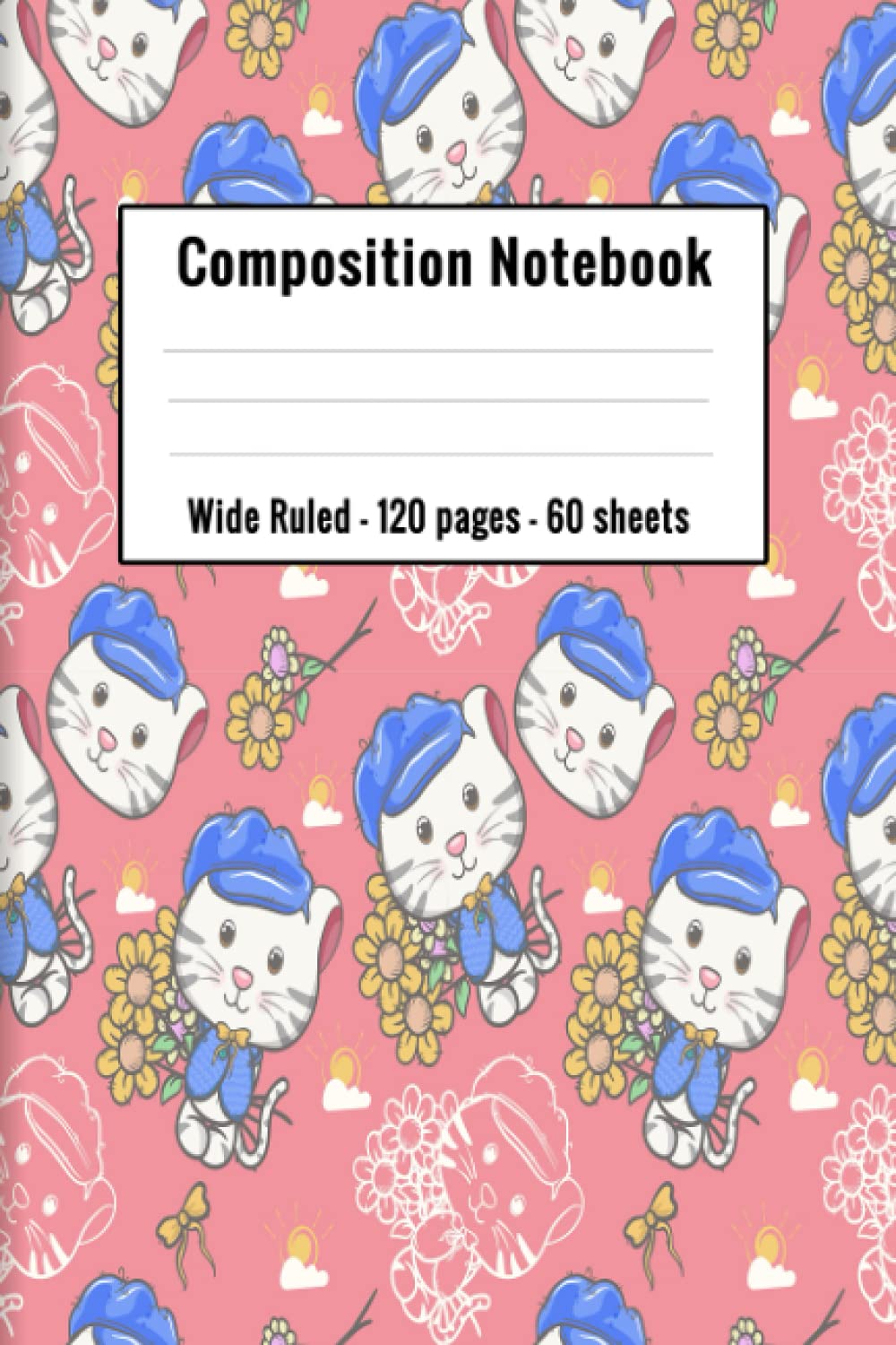 ler totalmente cat composition notebook wide ruled: kawaii composition notebook | composition notebook for kids girls boys teens students | 120 pages, 6 x 12