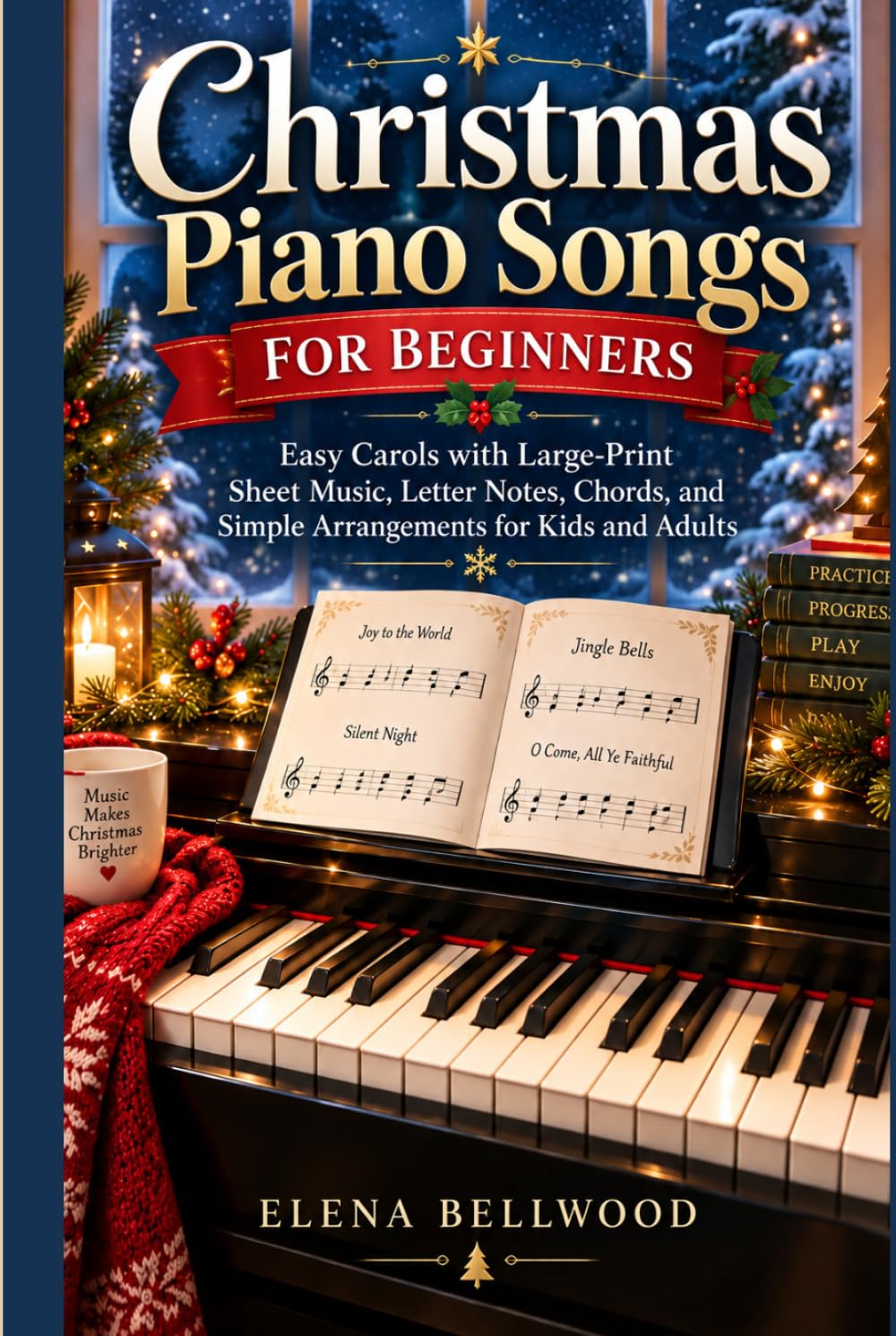 capítulo por capítulo baixar Christmas Piano Songs for Beginners: Easy Carols with Large-Print Sheet Music, Letter Notes, Chords, and Simple Arrangements for Kids and Adults