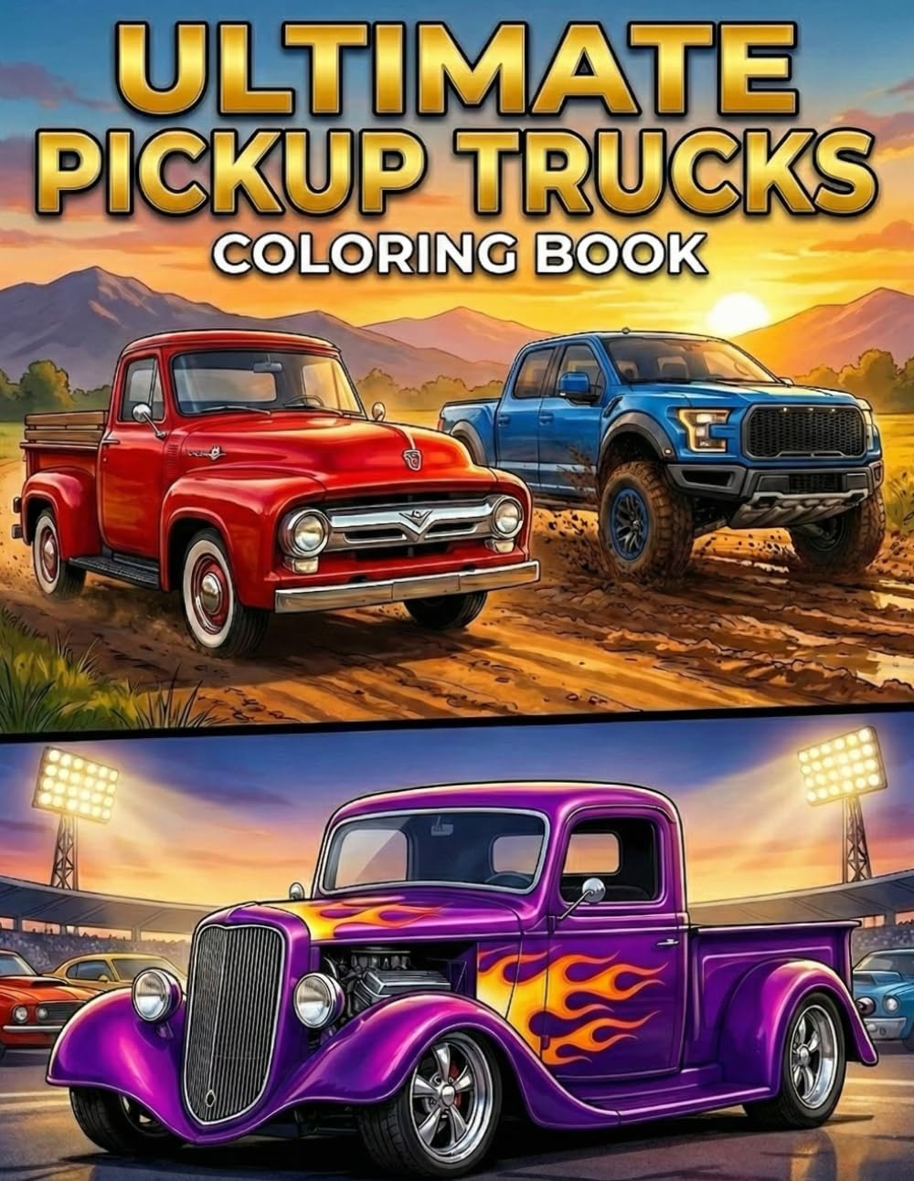 ler totalmente Ultimate Pickup Trucks Coloring Book: A Coloring Collection for Teens & Adults Featuring Vintage Classics, Modern 4x4 Off-Roaders, Hot Rods, and Monster Trucks
