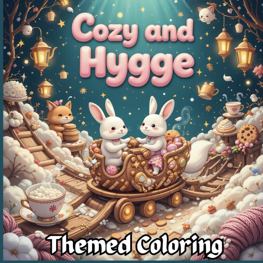 capítulo por capítulo baixar Cozy and Hygge Themed Coloring: Hygge Cozy Coloring Book for Adults & Teens, A Hygge-Inspired Collection of Relaxing Mindfulness Scenes for Stress Relief and a Cozy Winter Escape