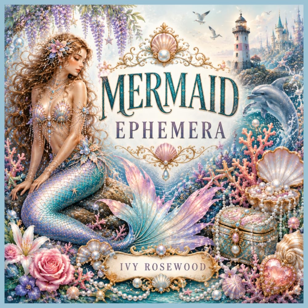 capítulo por capítulo baixar Mermaid Ephemera: 80 Beautiful Mermaid Ephemera Pieces for Junk Journals, Scrapbooking, Collage, Paper Crafts and Creative Projects