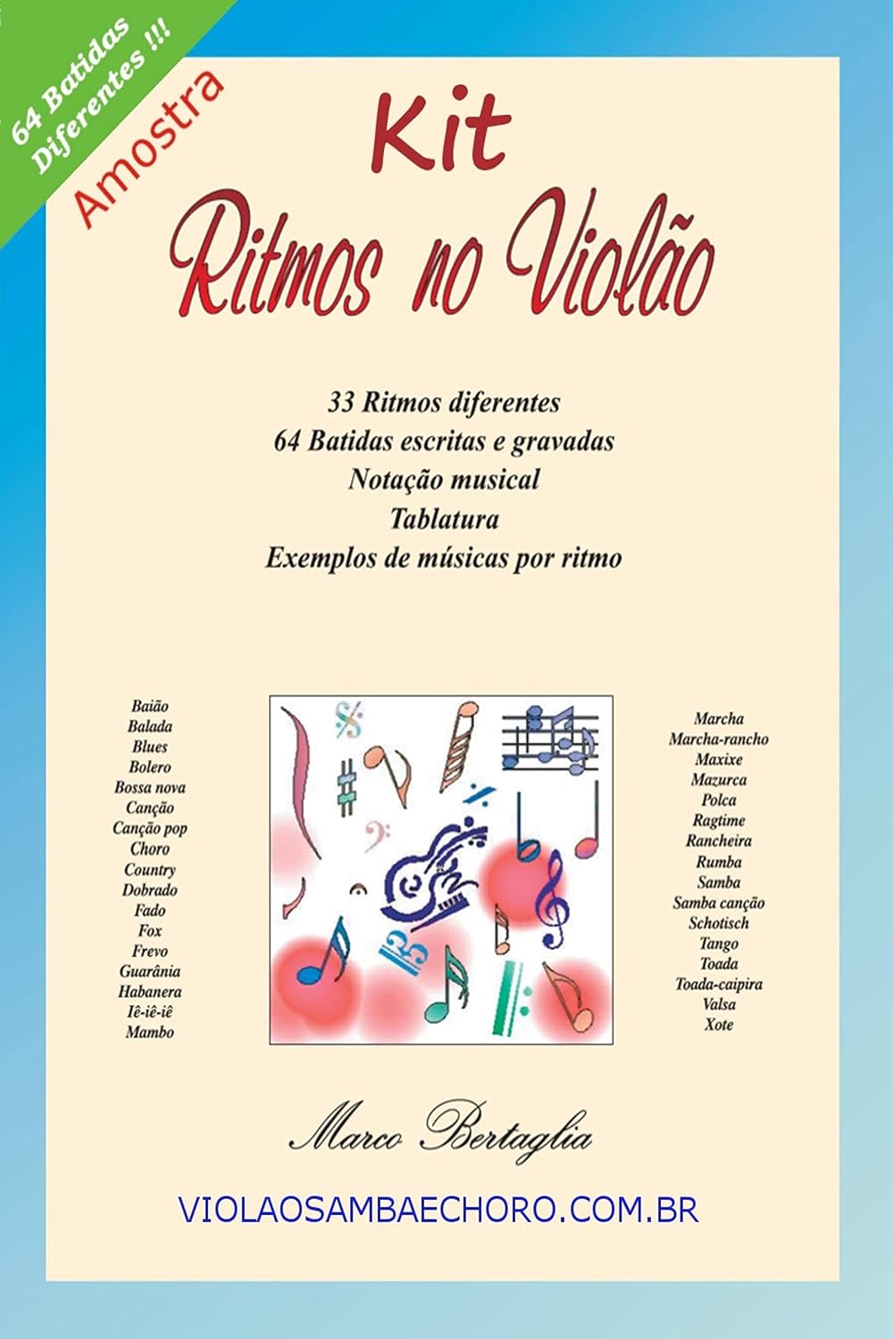 ler totalmente Kit Ritmos no Violão: Aprenda 33 Ritmos e 64 Batidas no Violão