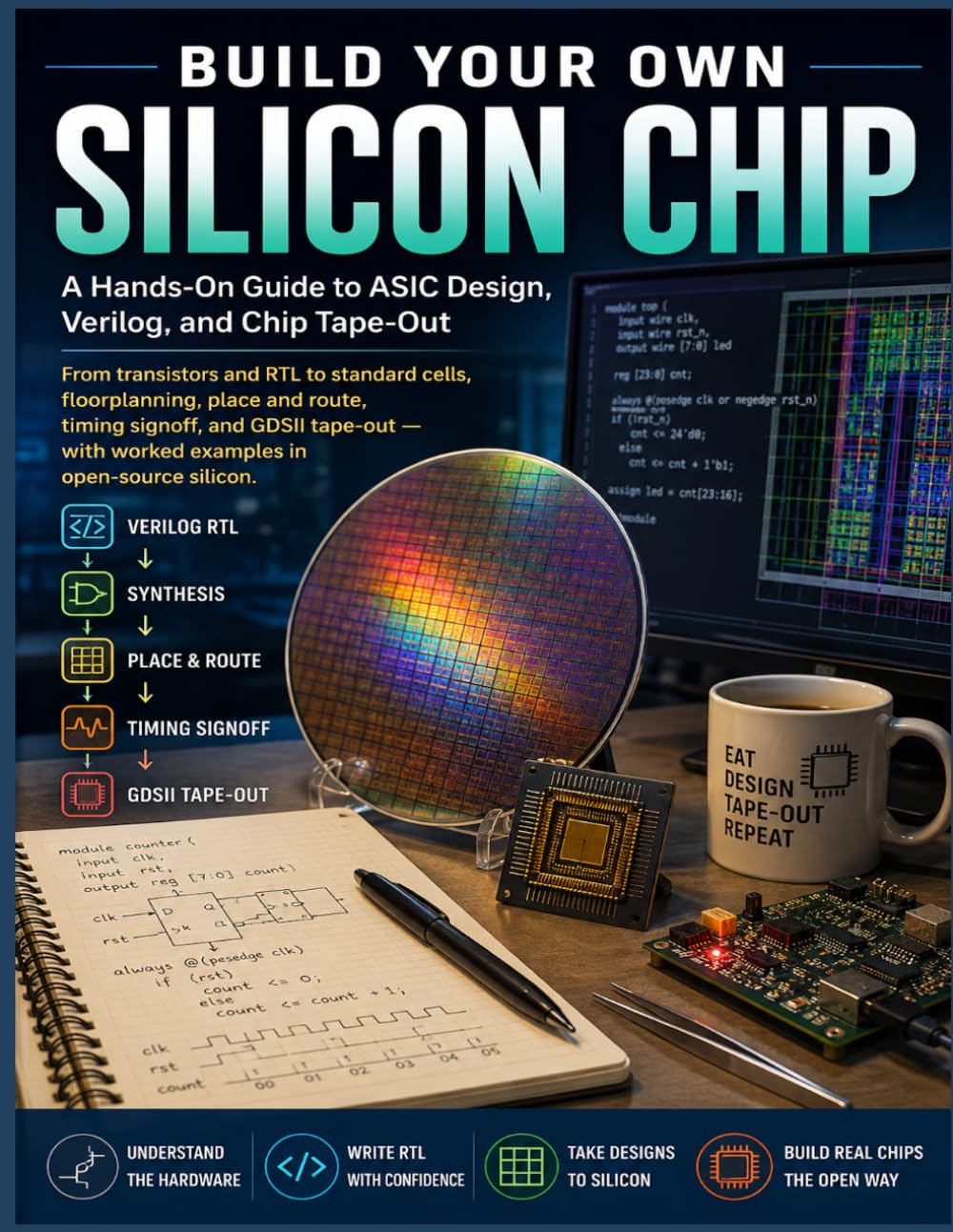 BUILD YOUR OWN SILICON CHIP: A Hands-On Guide to ASIC Design, Verilog, and Chip Tape- Out baixar o livro de graça