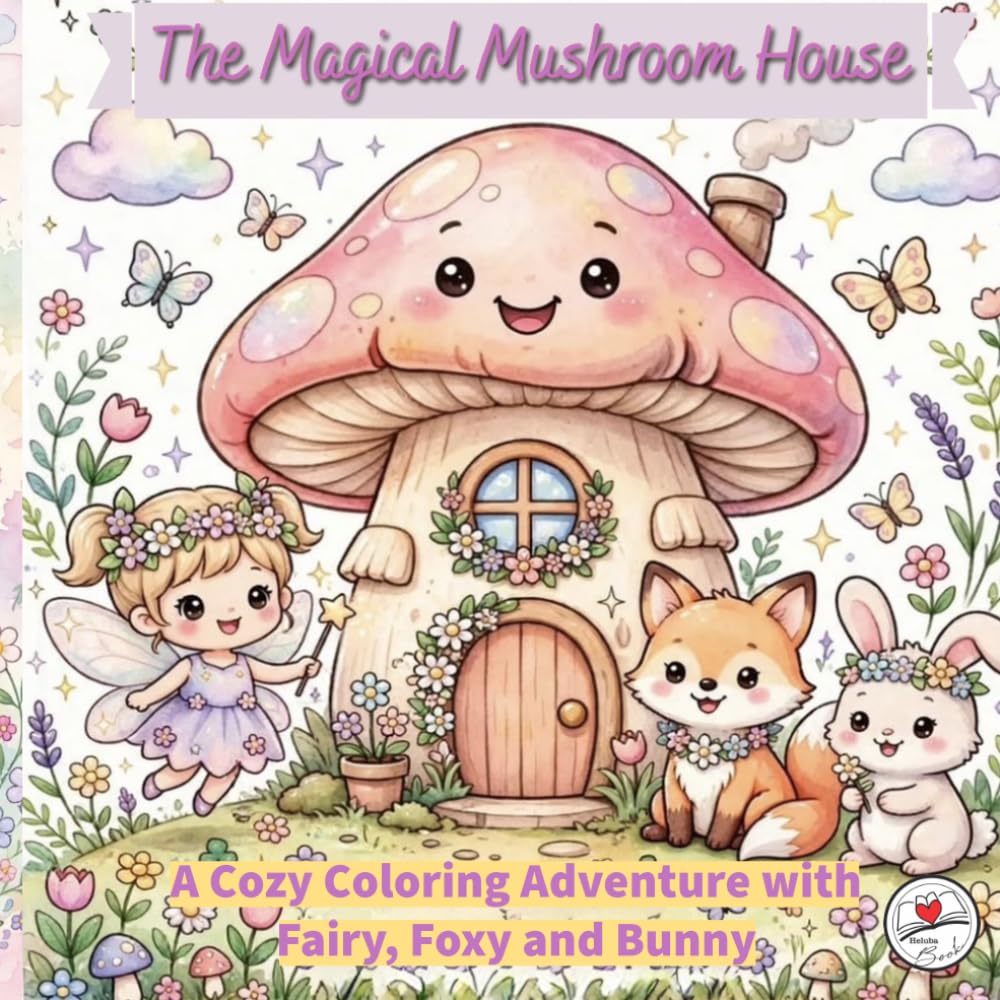 The Magical Mushroom House: A Cozy Coloring Adventure with Fairy, Foxy and Bunny