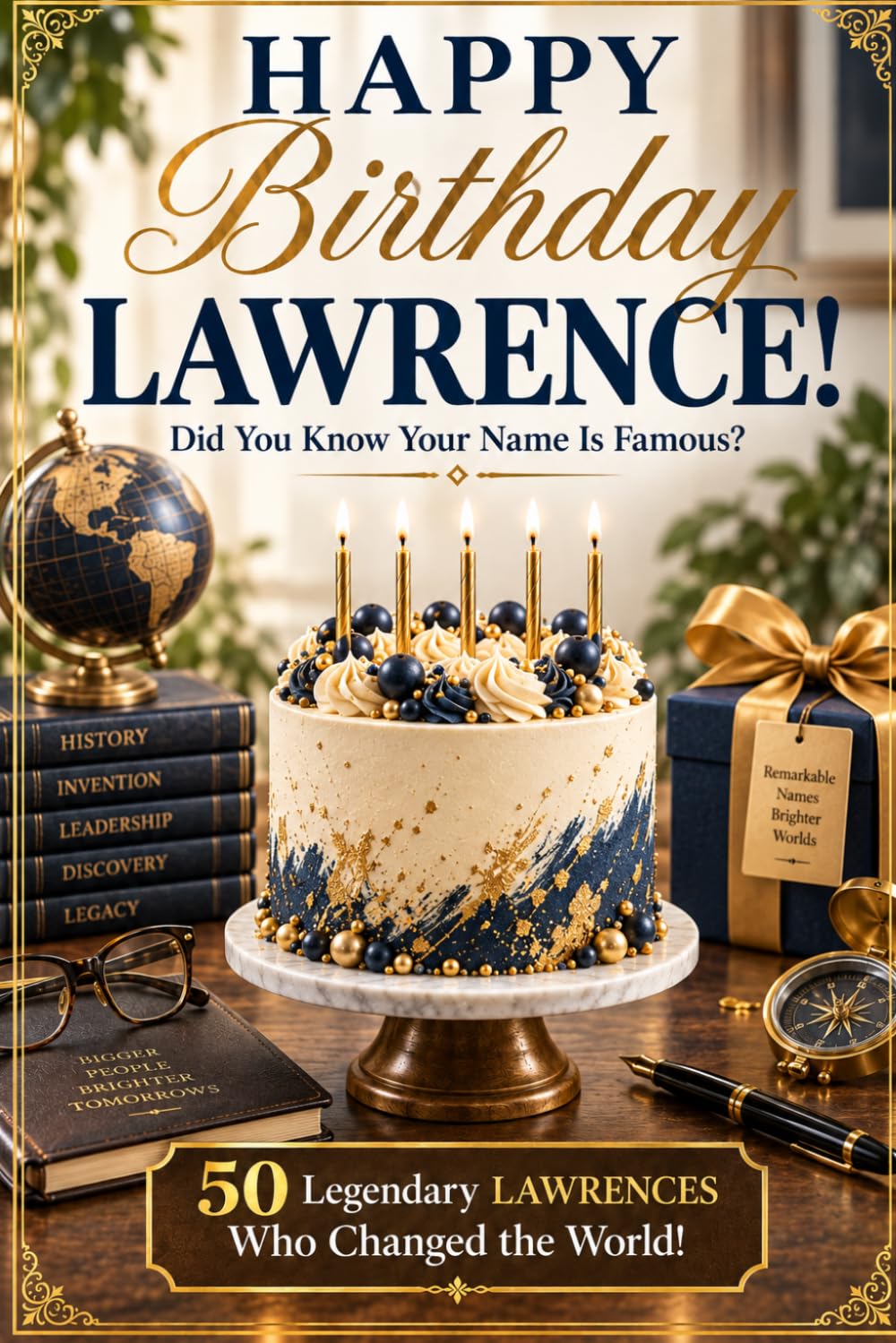 capítulo por capítulo baixar Happy Birthday, LAWRENCE! Did You Know Your Name Is Famous?: 50 Legendary Lawrences Who Changed The World - A Unique Birthday Gift for Him