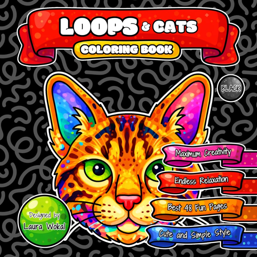 LOOPS & Cats Coloring Book: Endless Relaxation with Cute and Simple Cartoon Style baixar livro de graça