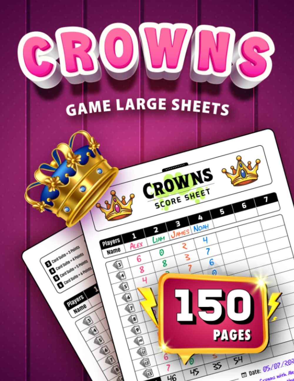 ler totalmente Crowns Game Large Sheets: Large Crowns Score Pads With 150 Scoring Pages.