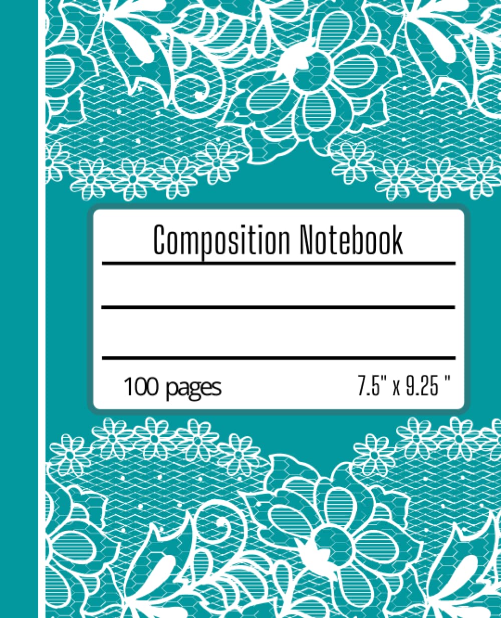 Composition notebook: Cute Lace Composition notebook wide ruled 100 pages baixar livro de graça