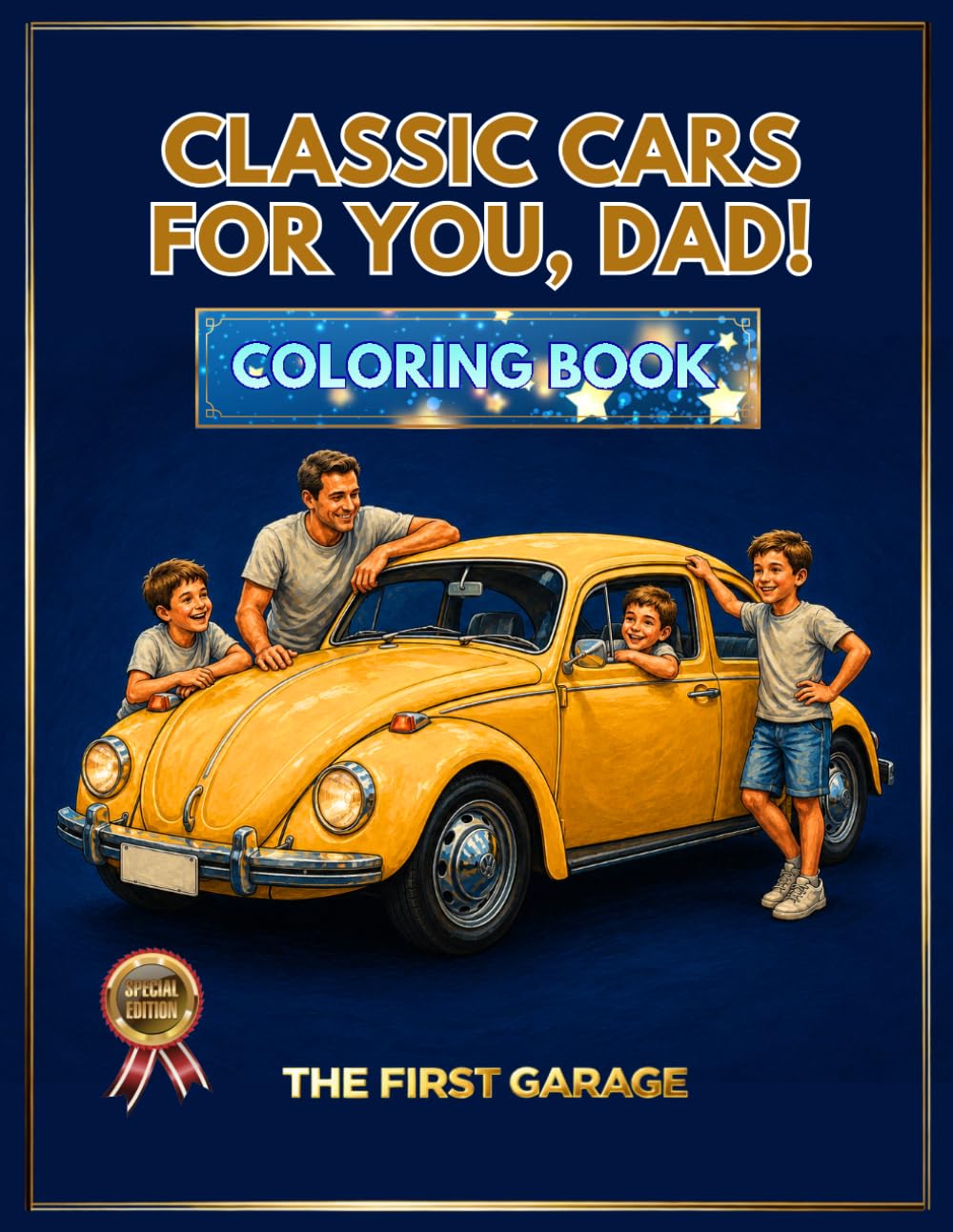 ler totalmente Dad and Family Classic Cars Coloring Book - 25 Detailed Illustrations - Volume 1 (Golden Era Cars Coloring Books)