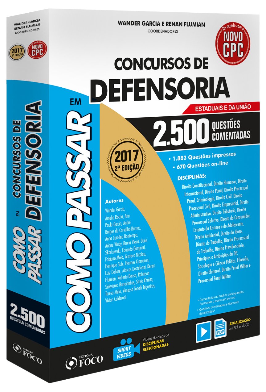 Como Passar em Concursos de Defensoria. 2.500 Questões Comentadas baixar o livro de graça