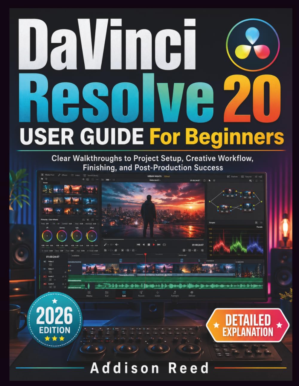 capítulo por capítulo baixar DaVinci Resolve 20 USER GUIDE For Beginners: Clear Walkthroughs to Project Setup, Creative Workflow, Finishing, and Post Production Success