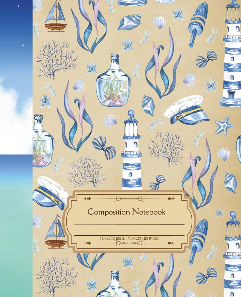 Composition Notebook College Ruled: Vintage Illustration Art | Ocean Life Aesthetic Journal for School, College, Office and Work | Wide Lined baixar o livro de graça
