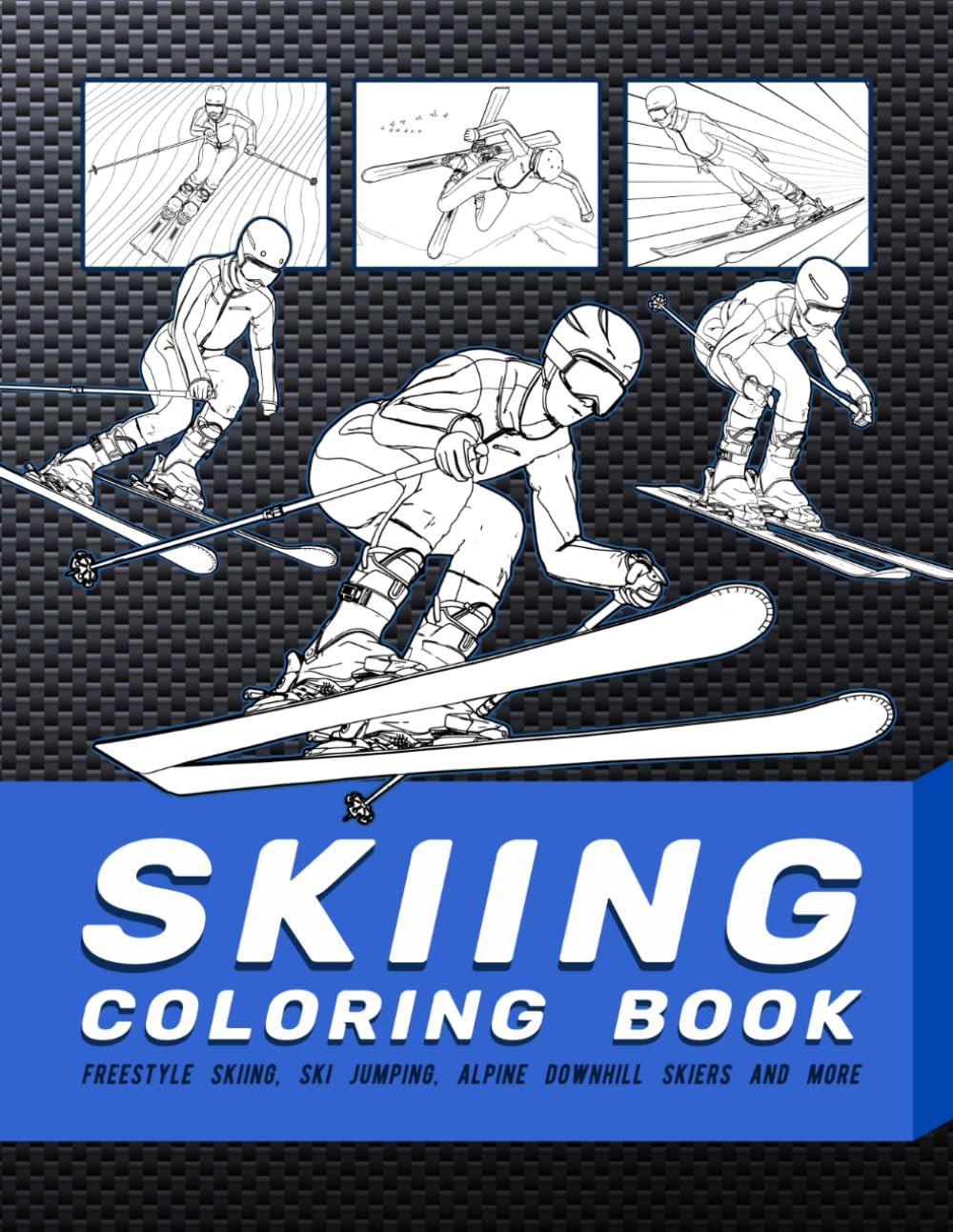 ler totalmente Skiing Coloring Book: Freestyle Skiing, Ski Jumping, Alpine Downhill Skiers And More