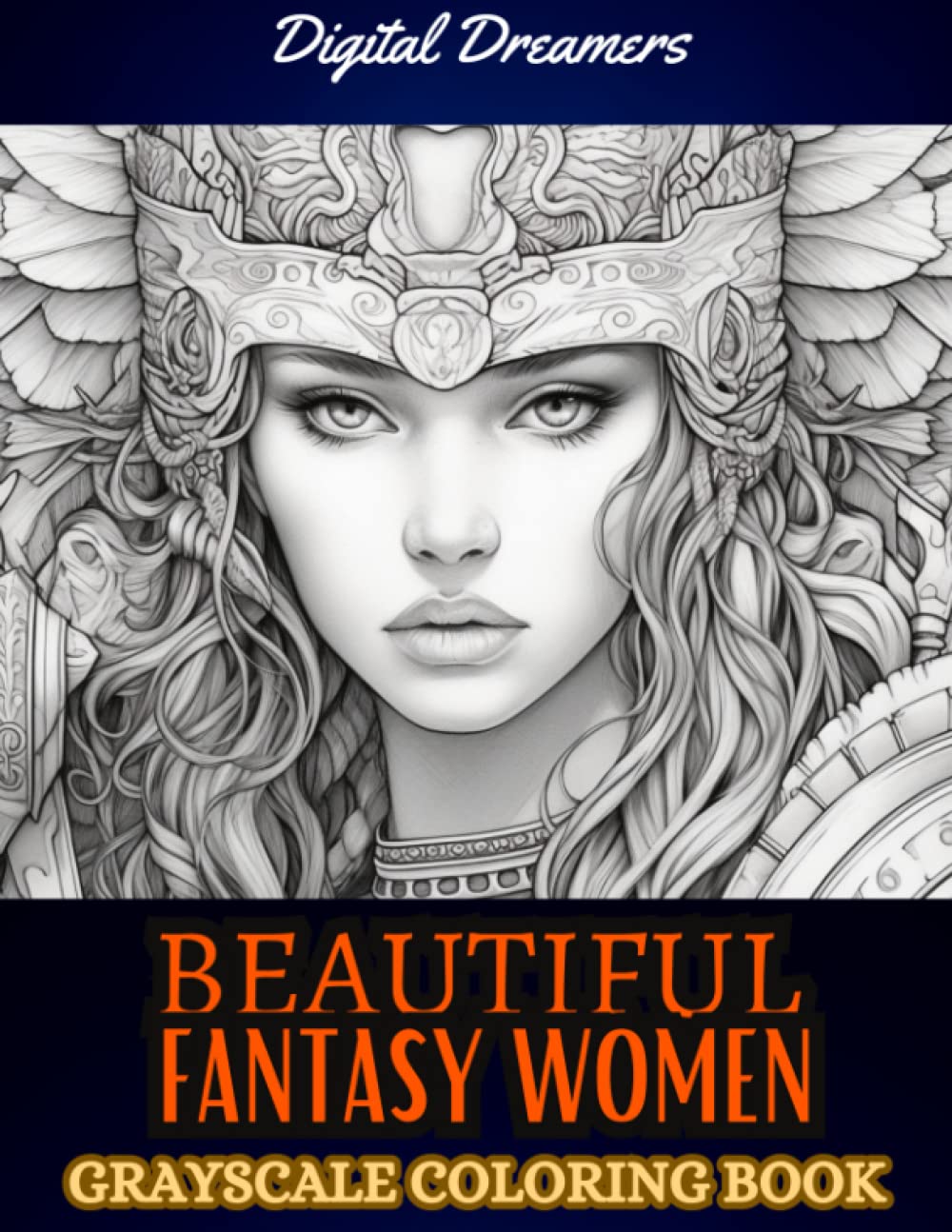 Beautiful Fantasy Women: Adult Grayscale Coloring Book Featuring Female Warriors and Goddesses, Fantastic Designs, AI Generated Images baixar livro de graça
