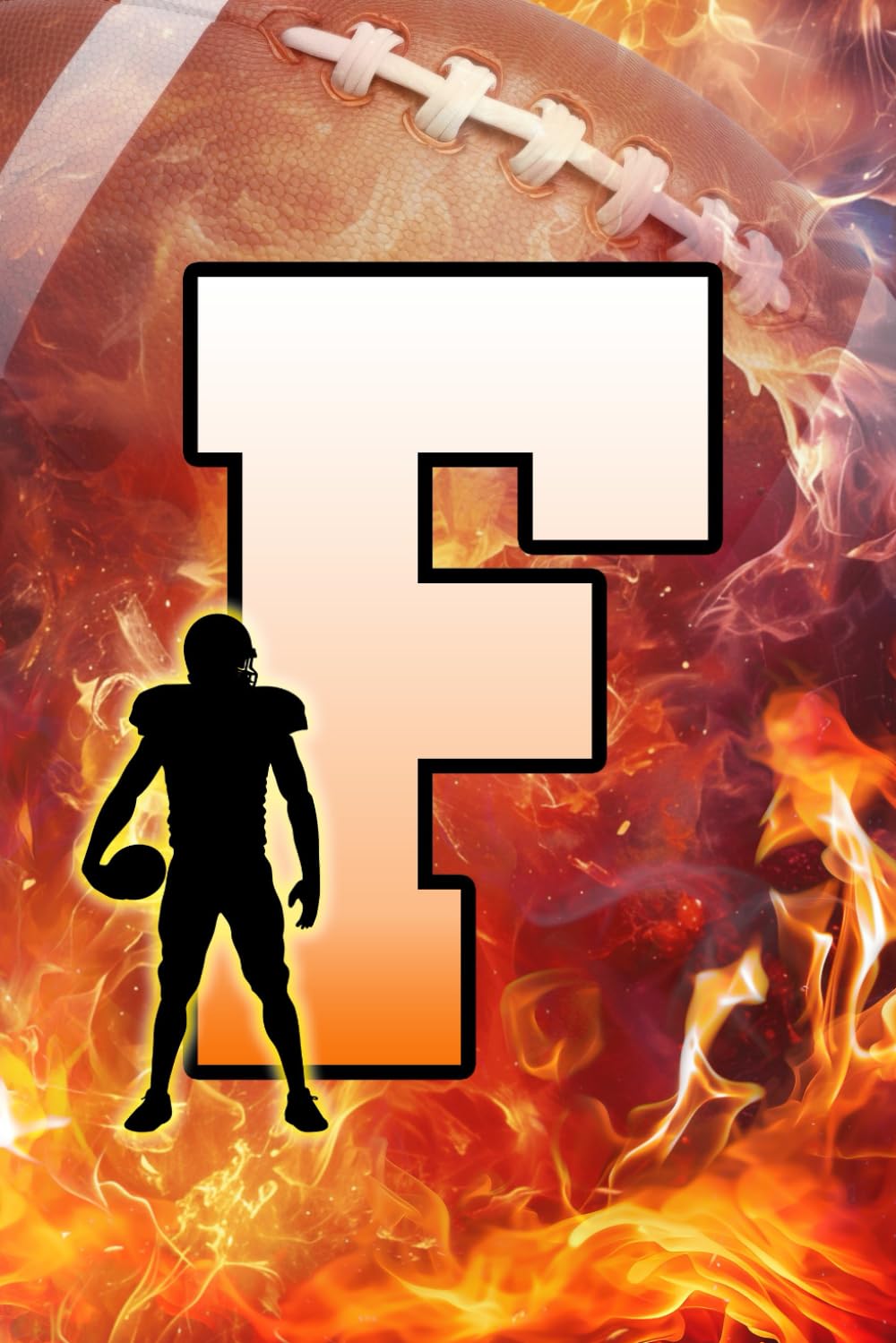 capítulo por capítulo baixar F: Letter "F" Initial American Football Player and Fire Flames Personalized Name Monogram Notebook - College-Ruled Personal Journal, Writing Pad, or Diary for Football Fans - 110 Pages, 6x9