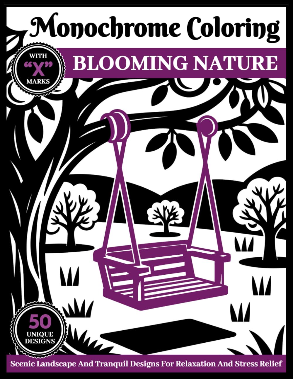 Blooming Nature Monochrome Coloring: 50 Designs of Elegant English Garden Flowers, Scenic Garden Landscapes, and Tranquil Lawn Designs for Relaxation and Stress Relief baixar livro de graça
