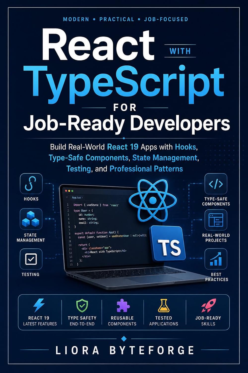 ler totalmente React with TypeScript for Job-Ready Developers: Build Real-World React 19 Apps with Hooks, Type-Safe Components, State Management, Testing, and Professional Patterns (English Edition)
