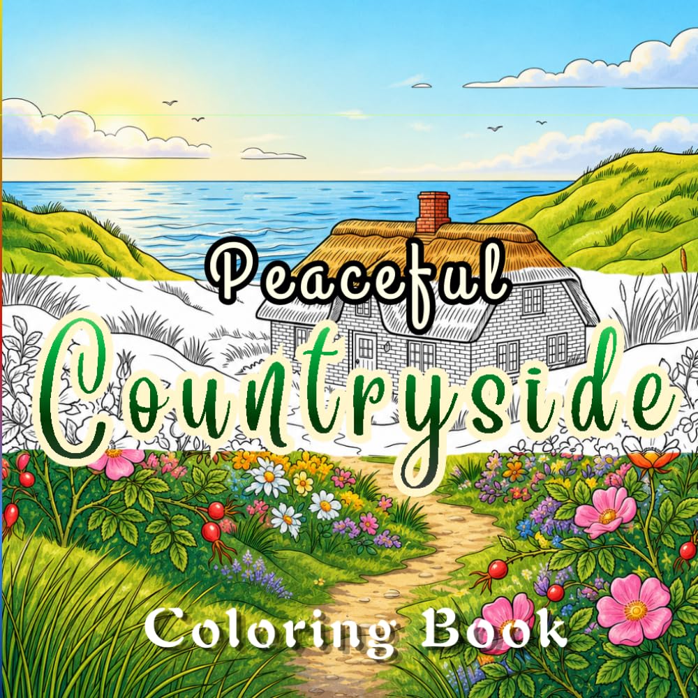 Peaceful Countryside: A Relaxing Coloring Book Featuring Peaceful Countryside Scenes, Rustic Cabins, Lighthouses, Wildflowers & Quiet Nature Escapes... (Cozy & Peaceful Coloring Collection) baixar o livro de graça