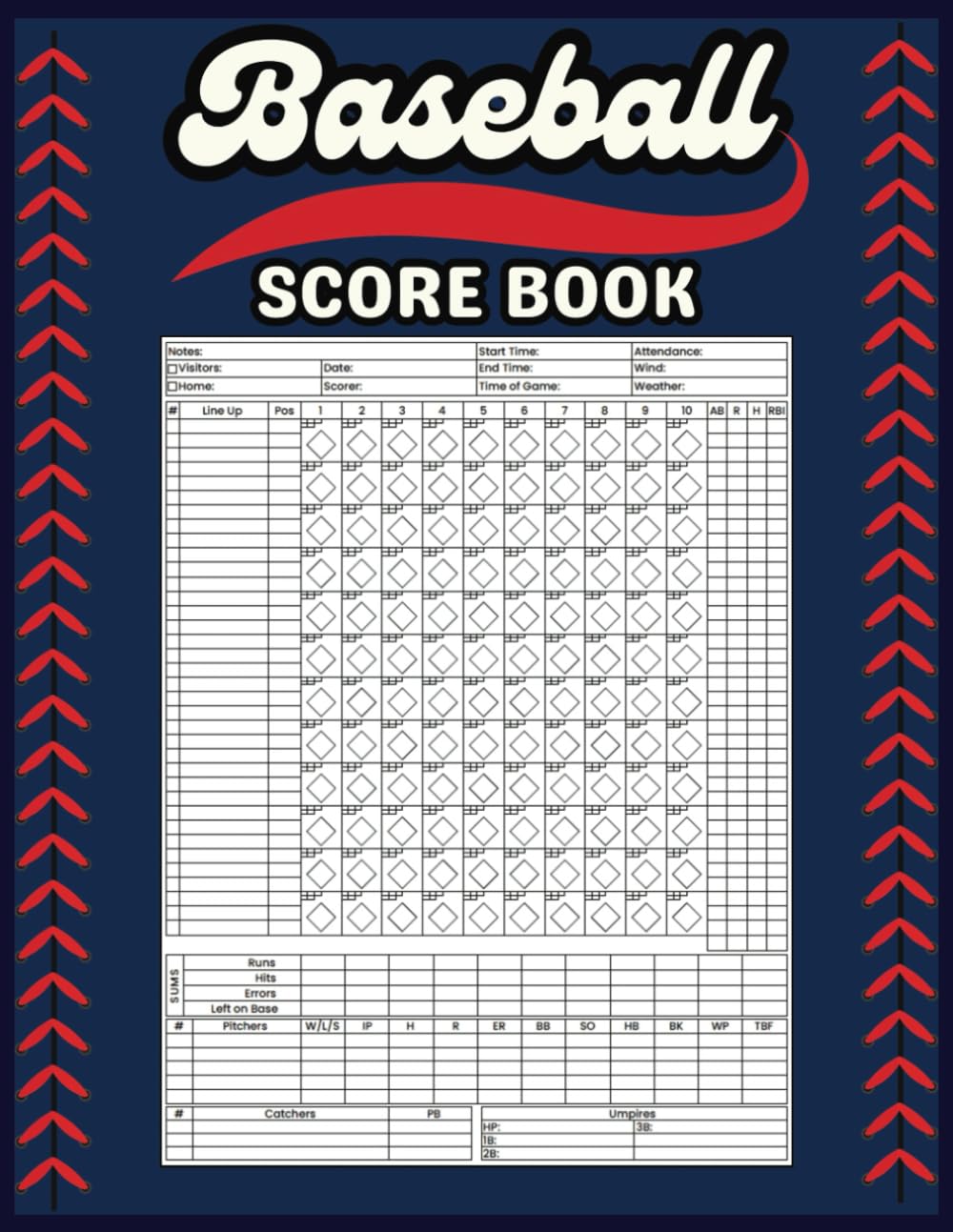 ler totalmente Baseball Score Book: Large Print Baseball & Softball Scorekeeping Logbook with 120 Game Sheets for Coaches, Players, and Scorekeepers