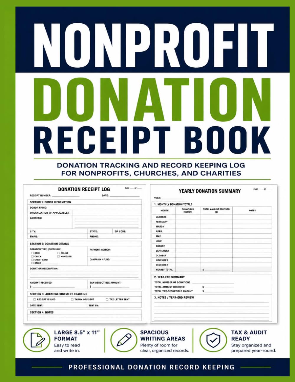 Nonprofit Donation Receipt Book: Donation Tracking and Record Keeping Log for Nonprofits, Churches, Charities, Tax Reporting & Audit Preparation baixar o livro de graça