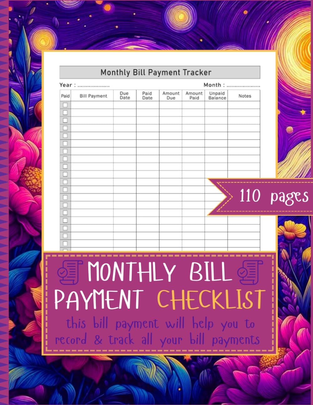 ler totalmente Monthly Bill Payment Checklist: Bill Tracking Notebook & Organizer - 8.5'' x 11'' with 110 Pages"