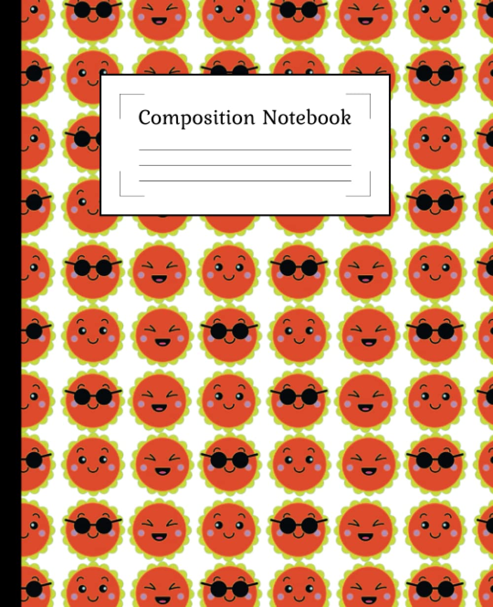 ler totalmente Composition Notebook: Smiley Face Retro Flower Composition Notebook, 7.5” X 9.25” Inches, 100 Pages, College Ruled