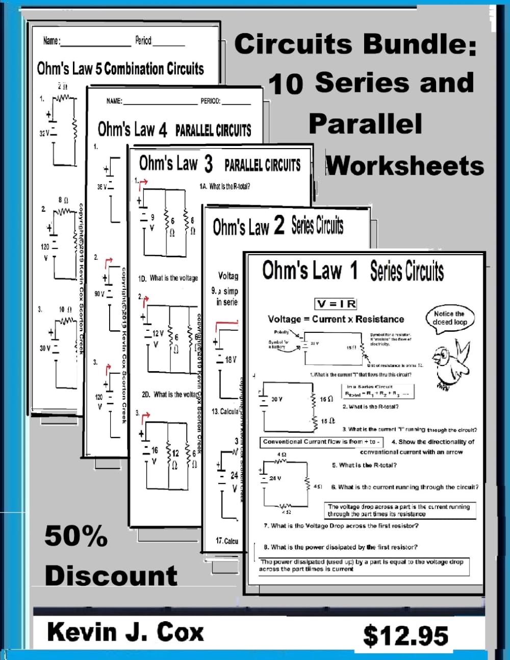 ler totalmente Circuits Bundle: Series and Parallel Worksheets: 10 Worksheets at 50% Discount