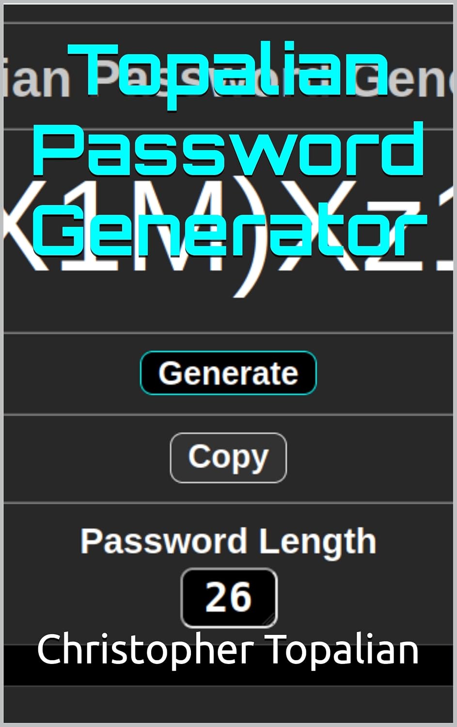 Topalian Password Generator (English Edition) baixar livro de graça
