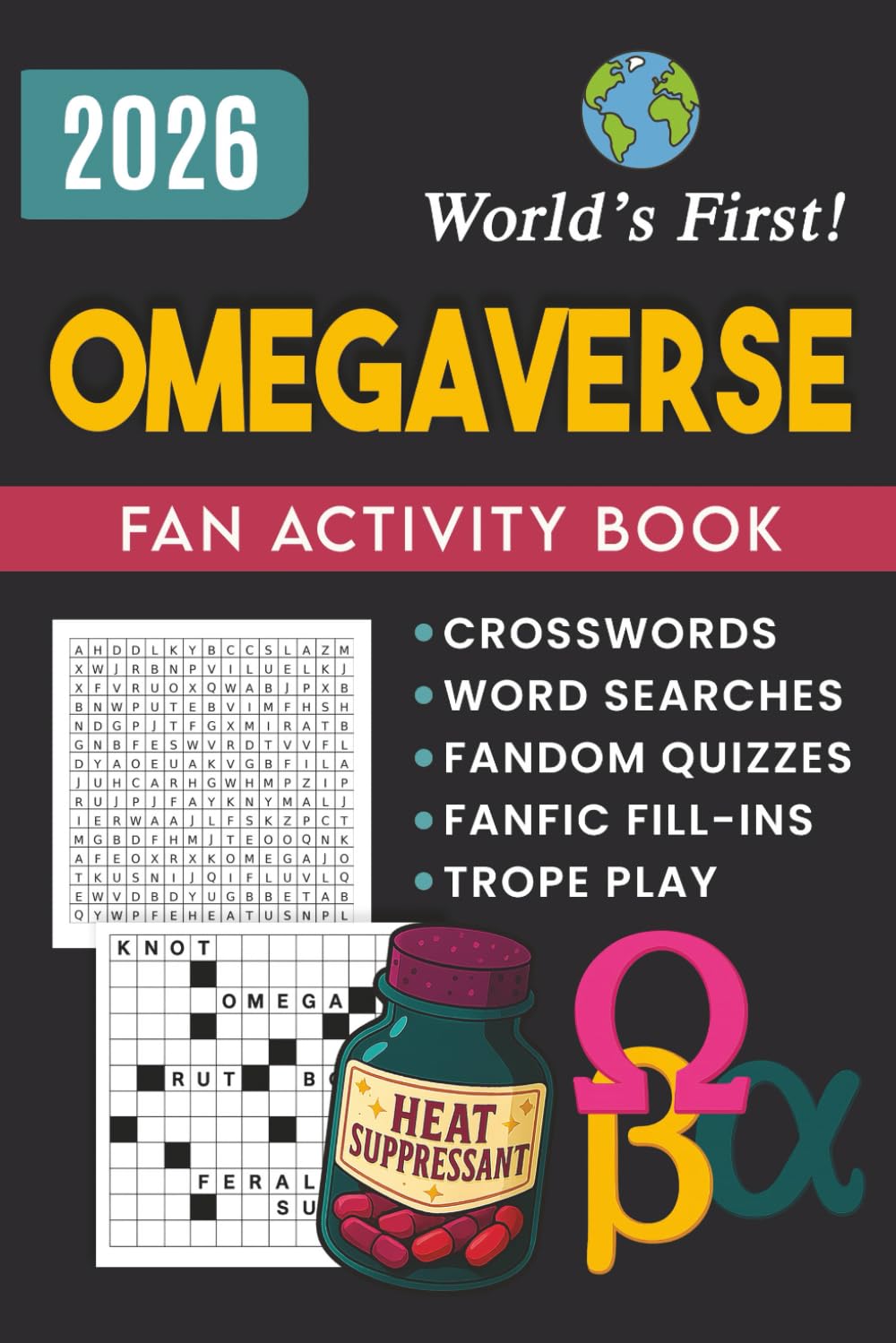 ler totalmente Omegaverse Activity Book for Adults: Crosswords, Word Searches, Tropes & Fandom Challenges: Alpha Omega Beta AOB Puzzle Book with Spicy Omegaverse Themes — A Unique Gift for Fans