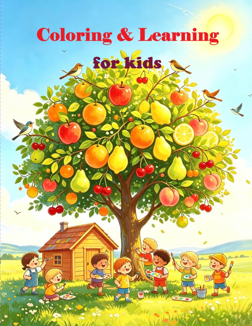 Coloring & Learning Books: learn Mandar in Chinese Characters with Pinyin & English, Big Bold & Easy Coloring Pages for kids and Toddlers (8.5"x11") (Color Version)