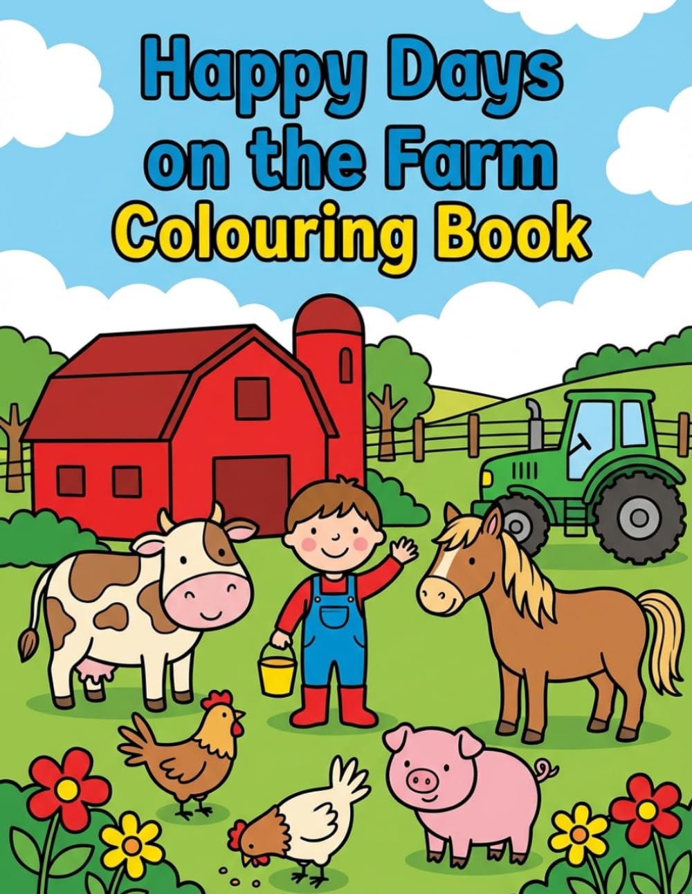 ler totalmente Happy Days on the Farm Colouring Book: Cute Farm Animals and Fun Countryside Adventures for Kids