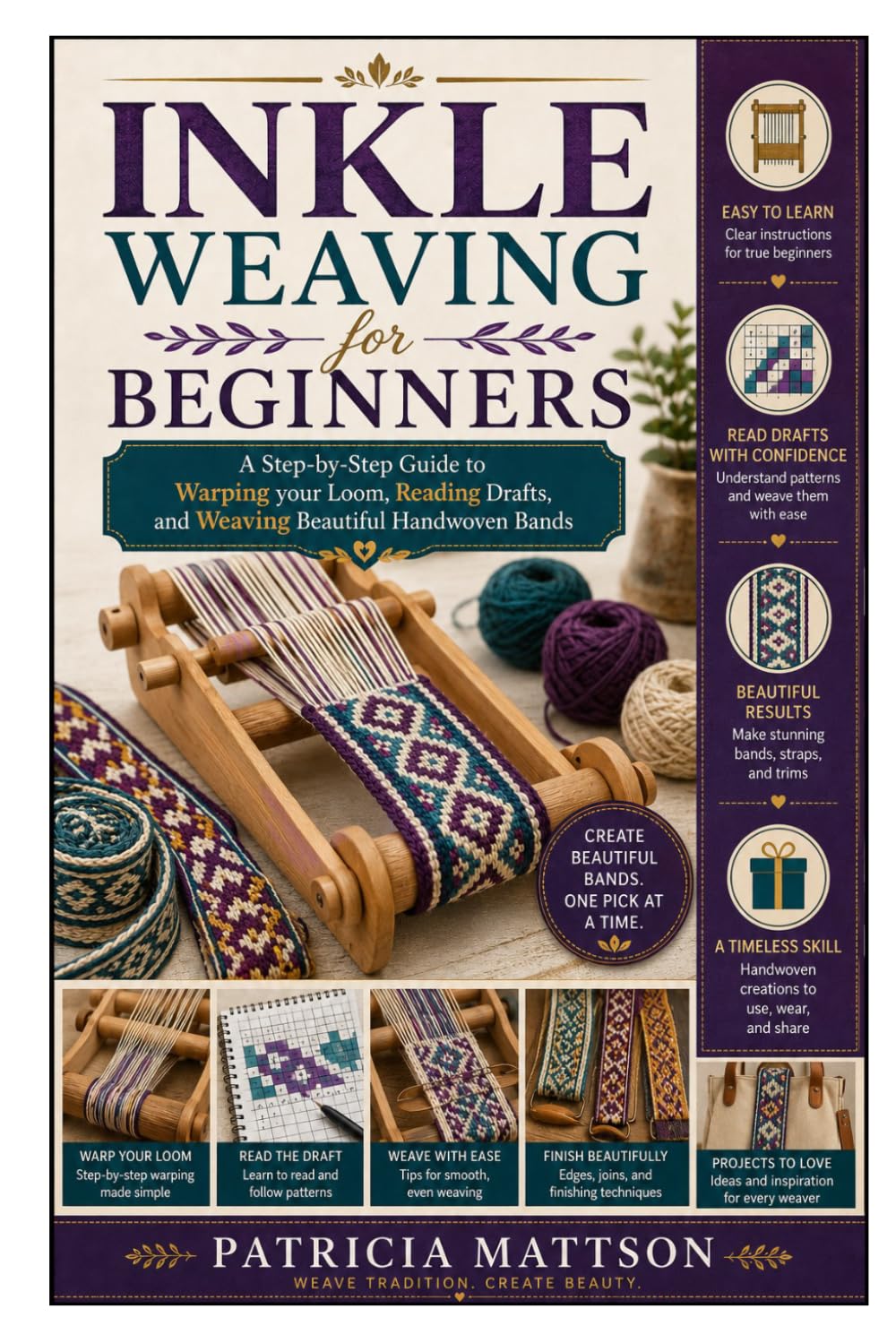 capítulo por capítulo baixar Inkle Weaving for Beginners: A Step-by-Step Guide to Warping your Loom, Reading Drafts, and Weaving Beautiful Handwoven Bands