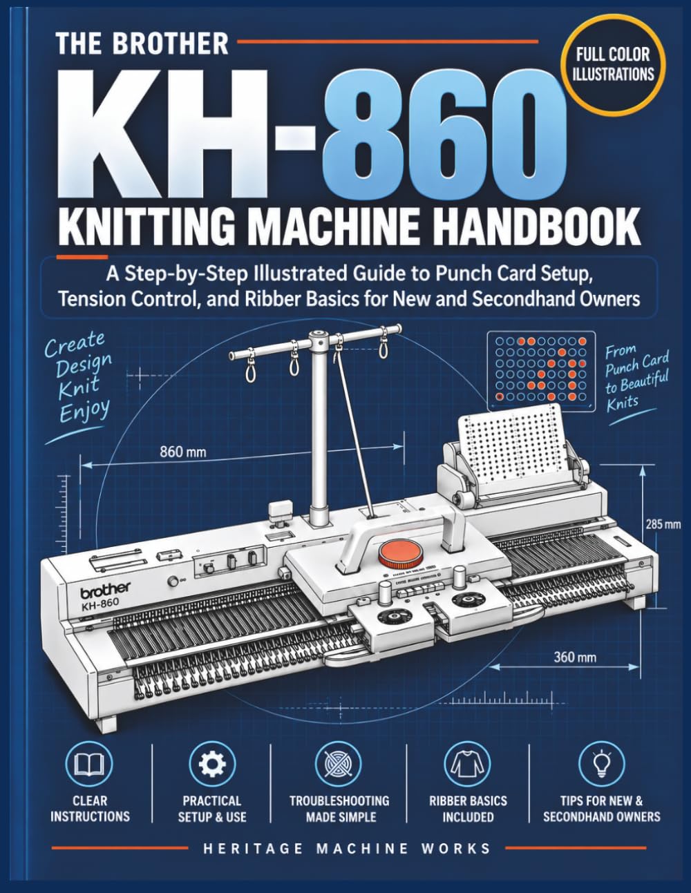 THE BROTHER KH-860 KNITTING MACHINE HANDBOOK: A Step-by-Step Illustrated Guide to Punch Card Setup, Tension Control, and Ribber Basics for New and Secondhand Machine Owners baixar livro de graça
