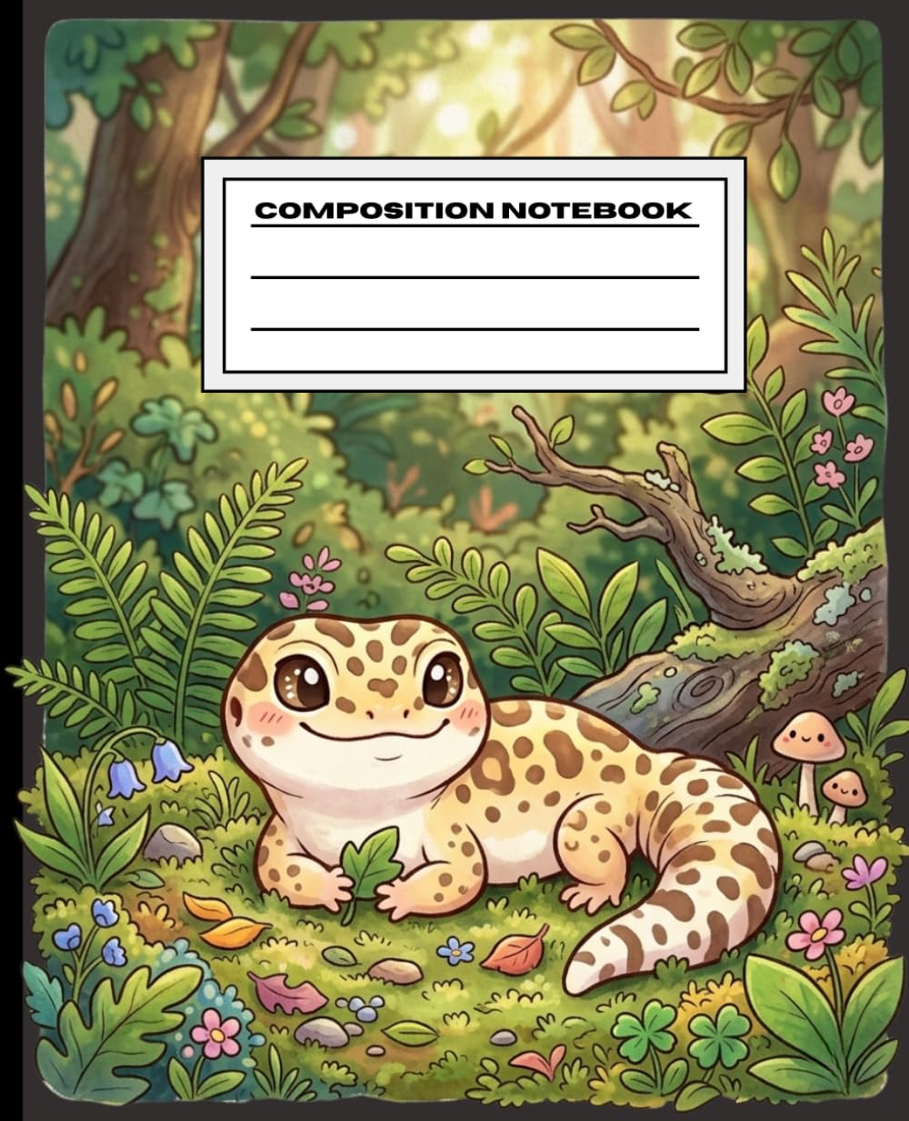 Cute Kawaii Leopard Gecko Composition Notebook: Lined Wide Ruled for School & Writing: Adorable Gecko Lover Gift | 7.5" x 9.25" Composition Book for Notes, Journaling & Everyday Use baixar livro de graça