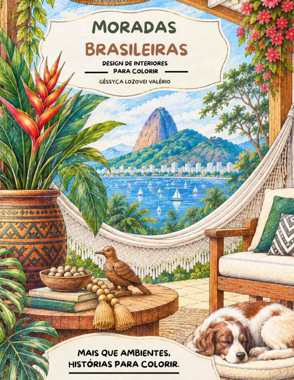 Moradas Brasileiras: Design de Interiores para Colorir (Portuguese Edition) baixar o livro de graça