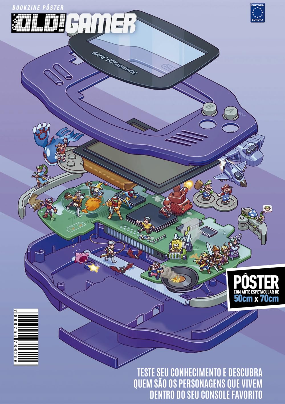 ler totalmente GBA - Game Boy Advance (Versão lisa, sem dobras, enviada em tubo protetor) - Superpôster OLD!Gamer