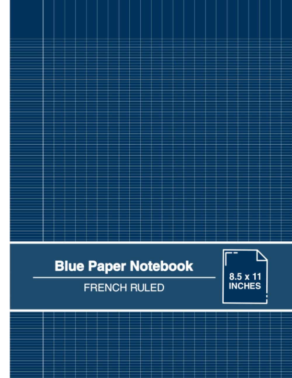ler totalmente Blue Paper Notebook: French Ruled | For use with Gel Pens and White Ink | Cyanotype Look | Large