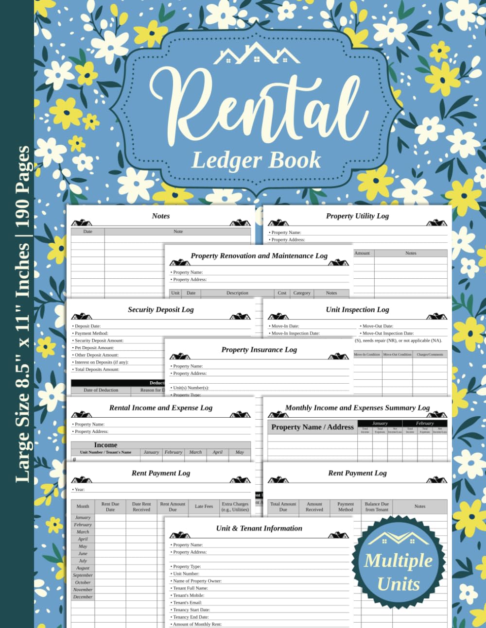capítulo por capítulo baixar Rental Ledger Book: Organize Rental Income & Expenses, Track Rent Payments, and Simplify Landlord Property Management | Beautiful Flower Cover Design