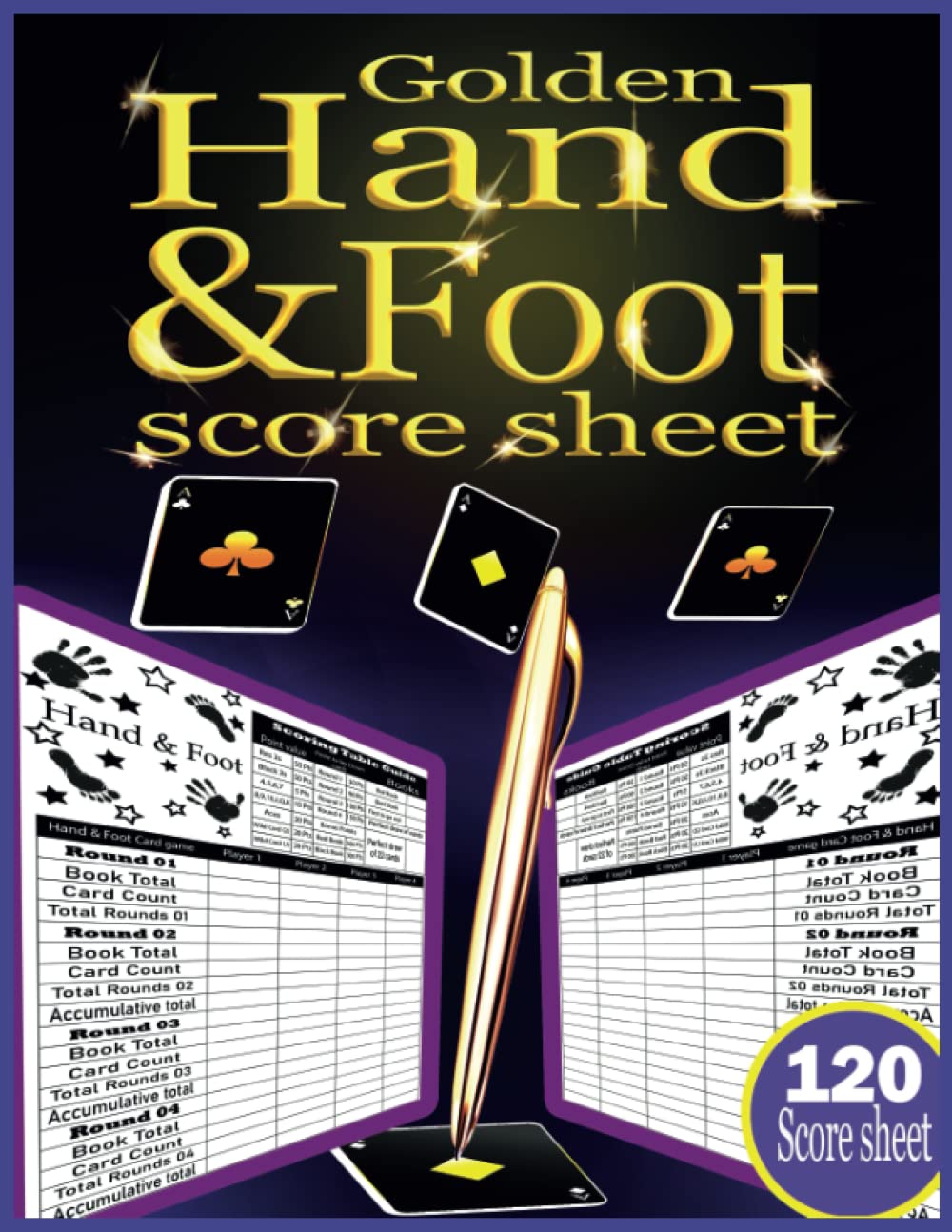 capítulo por capítulo baixar Golden Hand & Foot score sheet: 120 Score Pads for Scorekeeping to enjoy time with your family friends and your game club.