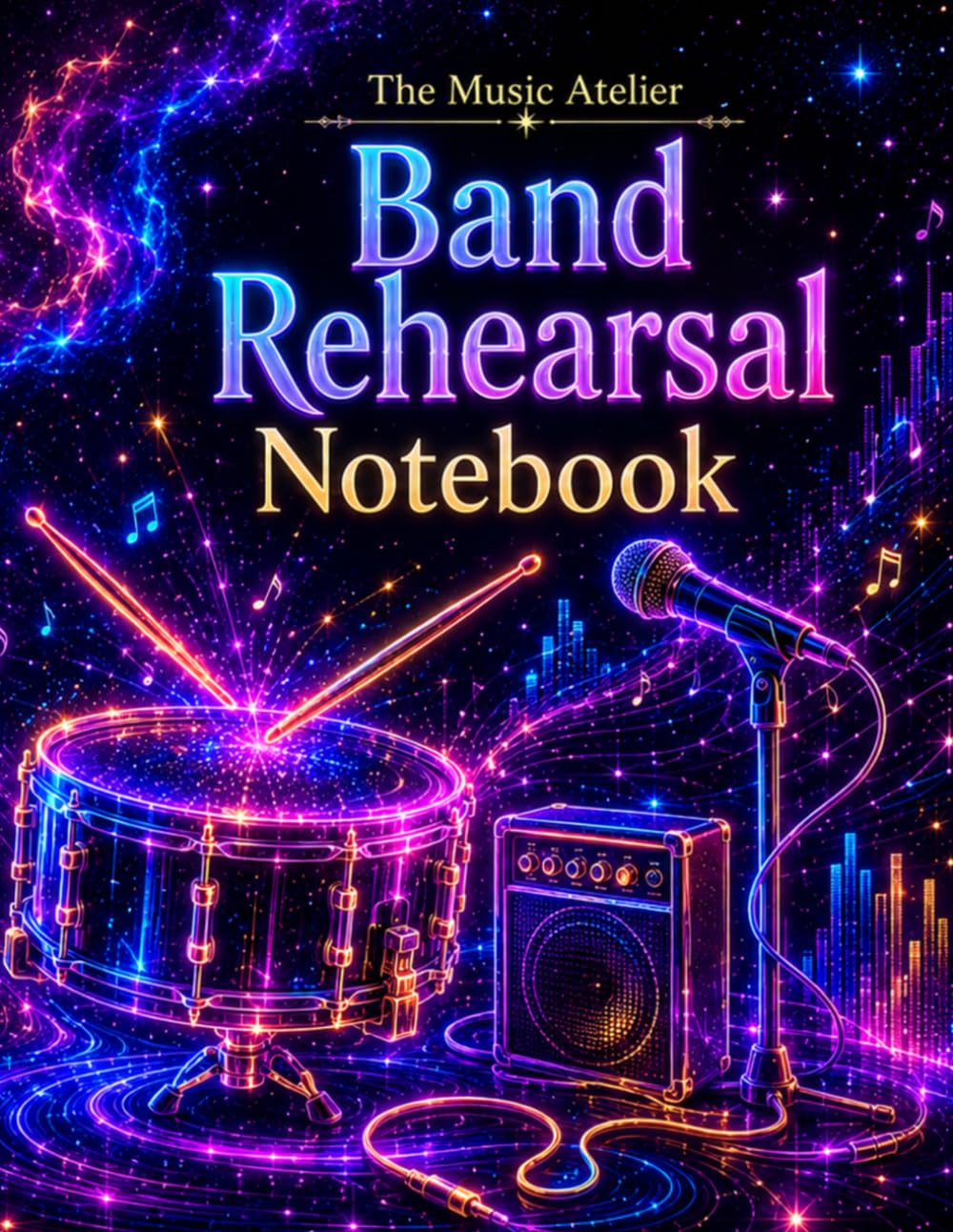 Band Rehearsal Notebook: Neon Starlight Edition — setlist planner, session notes and gig preparation log for bands and musicians baixar o livro de graça
