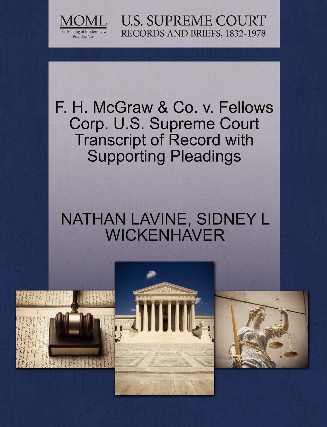 ler totalmente F. H. McGraw & Co. v. Fellows Corp. U.S. Supreme Court Transcript of Record with Supporting Pleadings