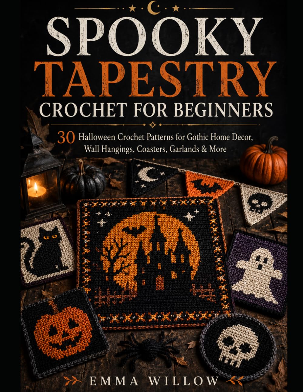SPOOKY TAPESTRY CROCHET FOR BEGINNERS: 30 Halloween Crochet Patterns for Gothic Home Decor, Wall Hangings, Coasters, Garlands & More baixar o livro de graça