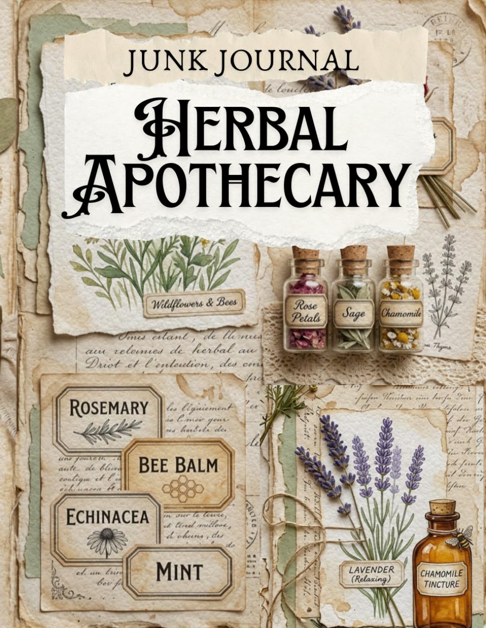 capítulo por capítulo baixar Herbal Apothecary Junk Journal: High Quality Illustrations Of Flowers, For Ephemera, Collage Art, and More.
