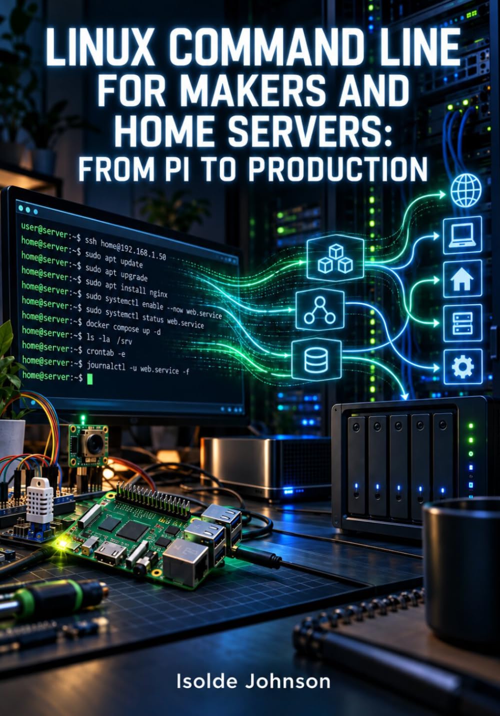 Linux Command Line for Makers and Home Servers: FROM PI TO PRODUCTION: Bash Scripting, Systemd Services, Docker CLI, SSH Tunnels, Cron Jobs, and Nginx for Raspberry Pi and Home Labs baixar livro de graça