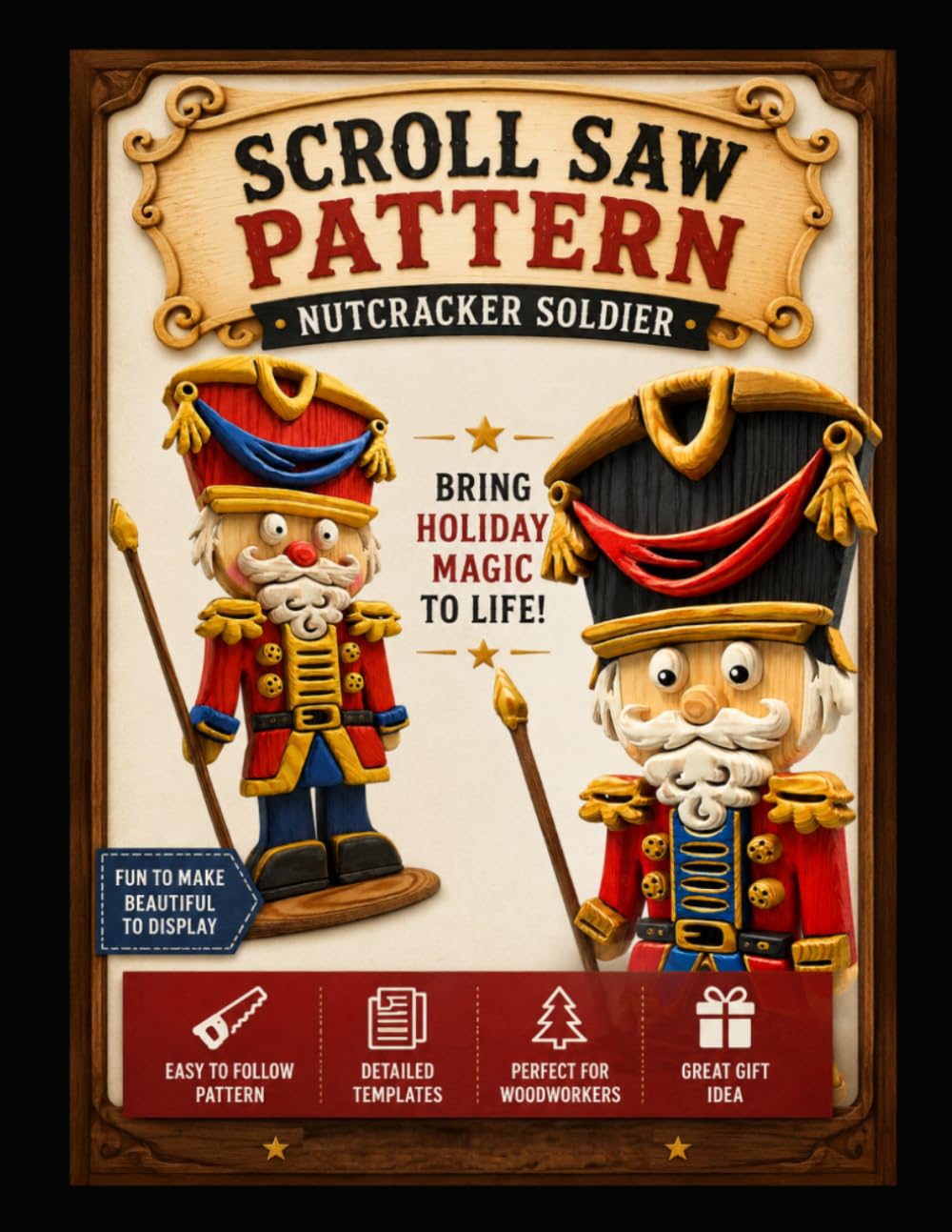 capítulo por capítulo baixar Nutcracker Soldier Scroll Saw Pattern: Detailed Woodworking Template for Holiday Decor