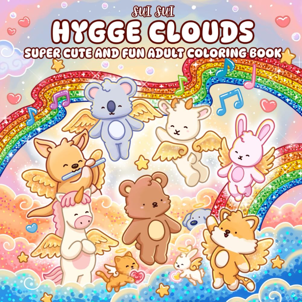 Hygge Clouds - Super Cute and Fun Adult Coloring Book: Featuring Adorable Animal Characters Engaging in Relaxation, Mindfulness, and Stress Relief... Besties in a Magical Fantasy Heaven World baixar livro de graça