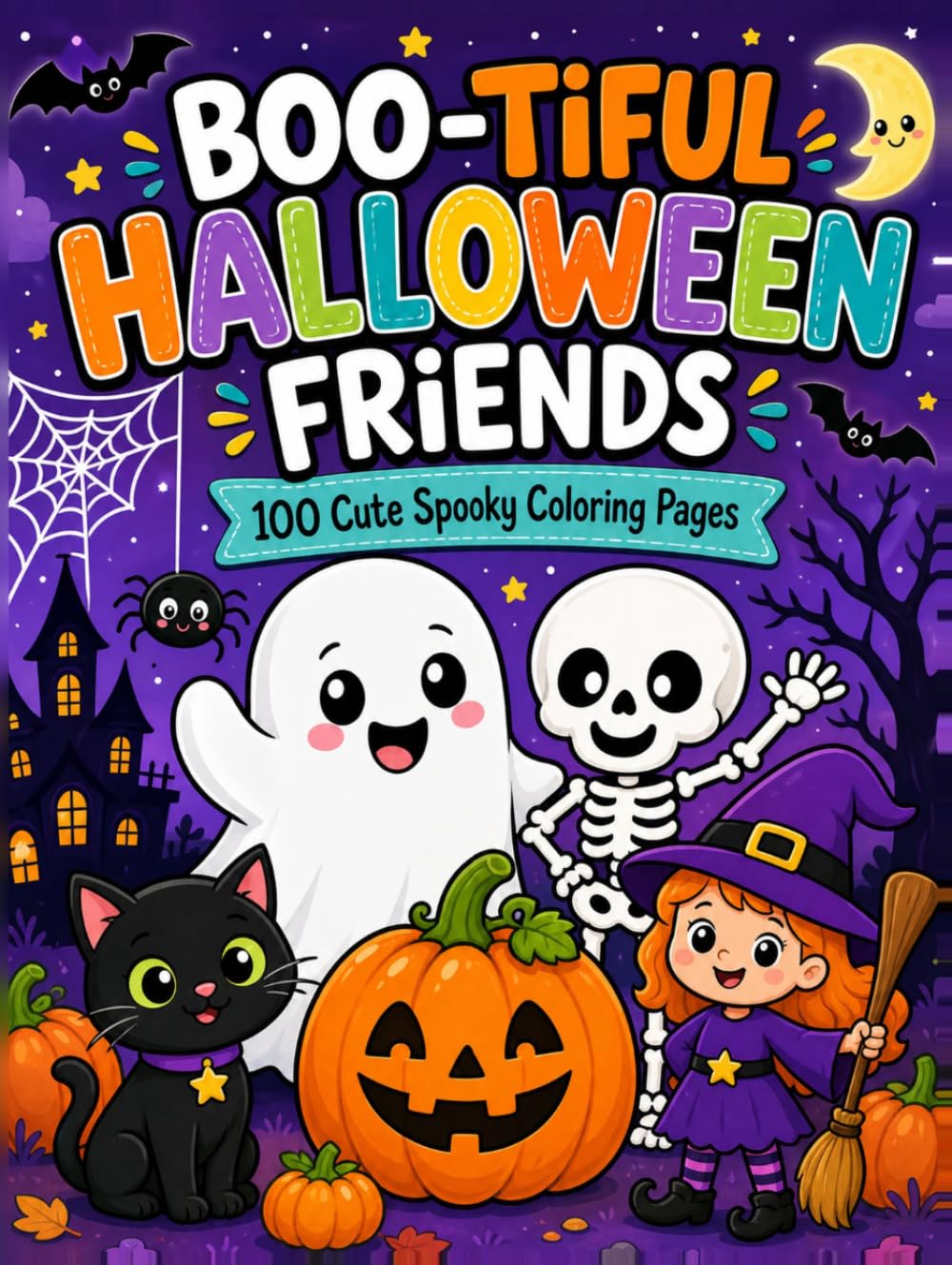 capítulo por capítulo baixar Colouring Book for Children and Toddlers Age 2, 3, 4, 5, 6: Boo-tiful Halloween Friends - 100 Cute Spooky Coloring Pages