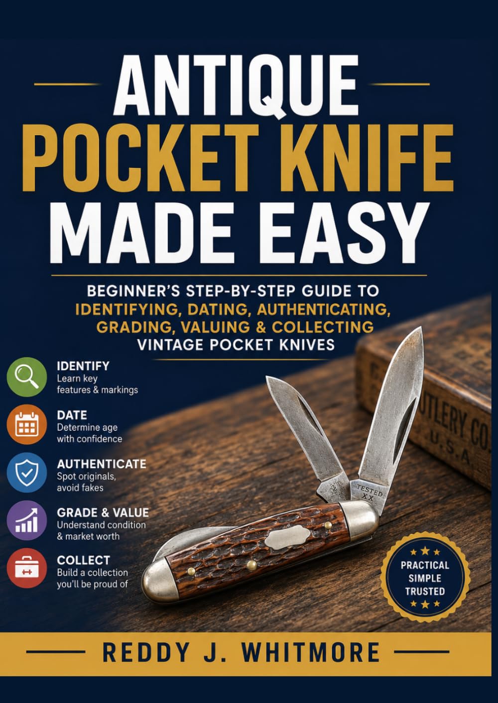 ler totalmente Antique Pocket Knife Made Easy: Beginner’s Step-by-Step Guide to Identifying, Dating, Authenticating, Grading, Valuing & Collecting Vintage Pocket Knives