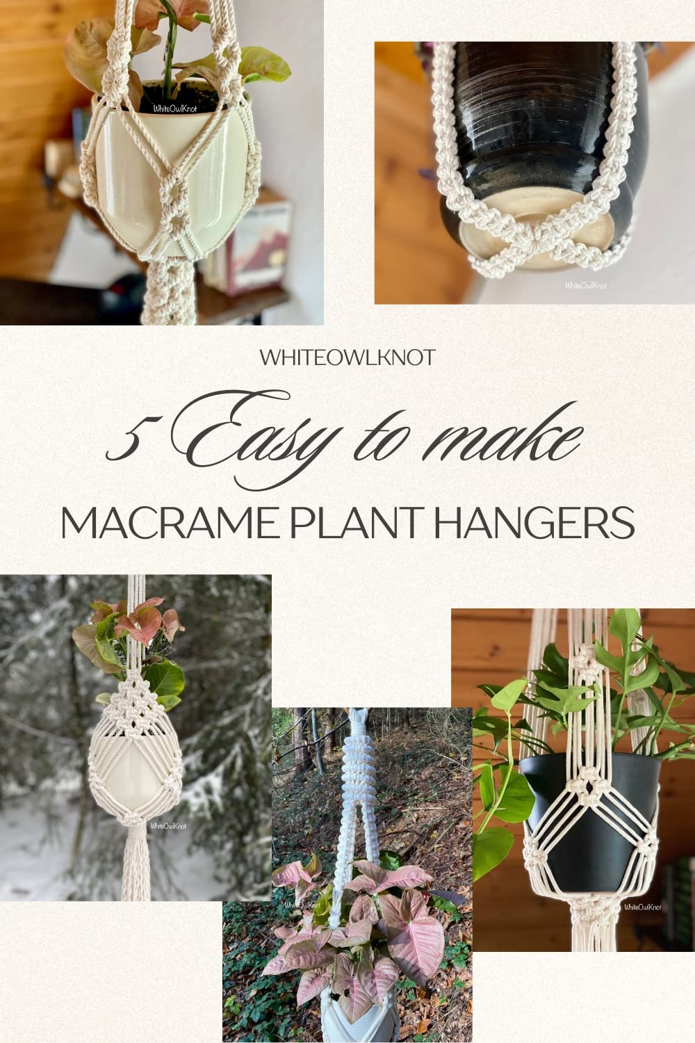 5 Easy to make Macrame Plant Hangers (English Edition) baixar livro de graça